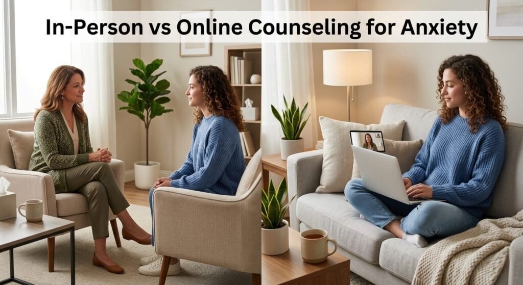 In-Person vs Online Counseling for Anxiety