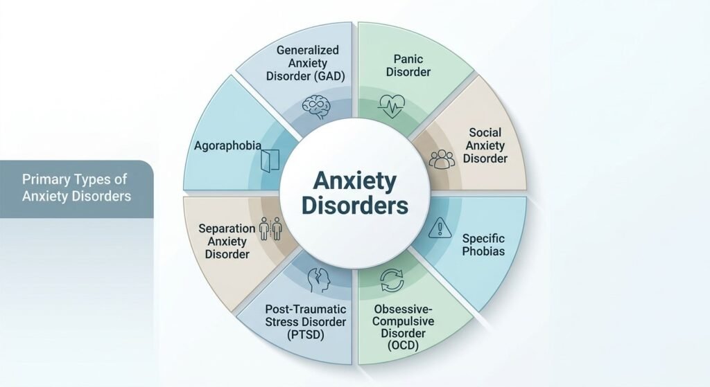 The 8 Primary Types of Anxiety Disorders