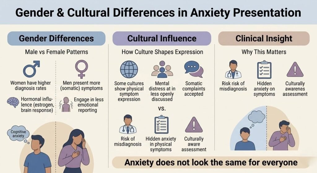 Gender, Culture, and the Emotional vs Cognitive Anxiety Presentation