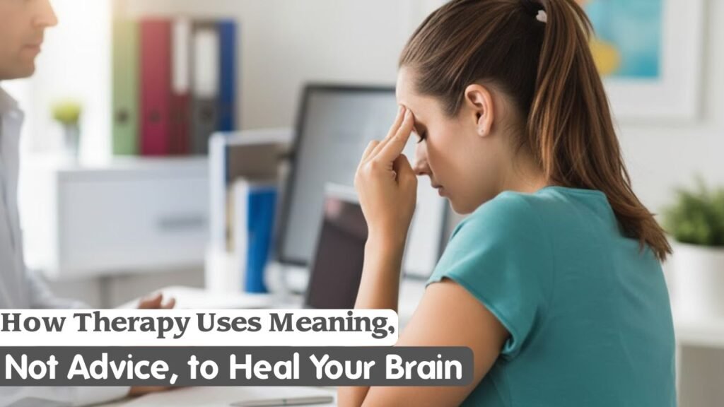 How Therapy Uses Meaning, Not Advice, to Heal Your Brain