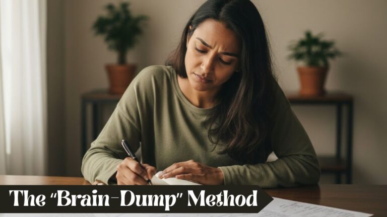 The “Brain-Dump” Method: How to Stop Racing Thoughts When Meditation Fails